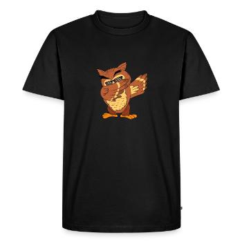 Cool Dabbing Owl Birds Of Prey Nocturnal Owl - T-shirt Premium bio Homme - noir - Devant - Nico (187cm)