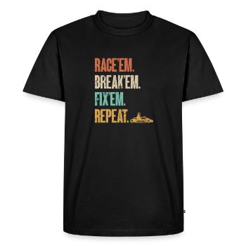 Go Kart Racing Karting Karting - T-shirt Premium bio Homme - noir - Devant - Nico (187cm)