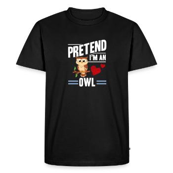 Oiseaux de proie nocturnes prétendent que je suis un hibou ornitho - T-shirt Premium bio Homme - noir - Devant - Nico (187cm)