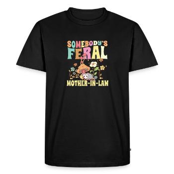 Somebody's Feral Mother-In-Law Wild Opossum - Men's Premium Organic T-Shirt - black - Front - Nico (187cm)