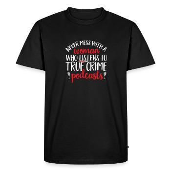 Wahre Verbrechen Podcaster True Crime Podcast - T-shirt Premium bio Homme - noir - Devant - Nico (187cm)