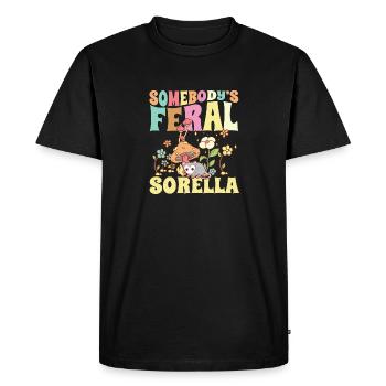 Quelqu’un de Feral Sorella French Sister Wild - T-shirt Premium bio Homme - noir - Devant - Nico (187cm)