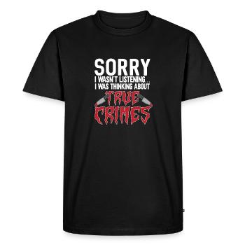 Wahre Verbrechen Podcaster True Crime Podcast - T-shirt Premium bio Homme - noir - Devant - Nico (187cm)