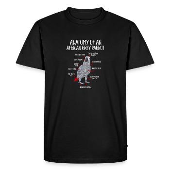 Graupapagei Perroquet gris d’Afrique Papagei - T-shirt Premium bio Homme - noir - Devant - Nico (187cm)