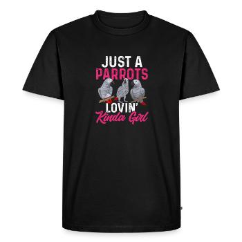 Graupapagei Perroquet gris d’Afrique Papagei - T-shirt Premium bio Homme - noir - Devant - Nico (187cm)