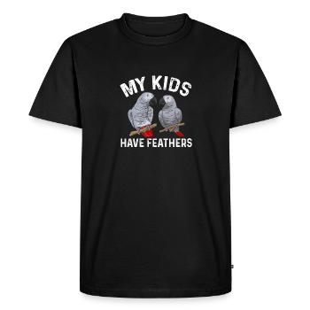 Graupapagei Perroquet gris d’Afrique Papagei - T-shirt Premium bio Homme - noir - Devant - Nico (187cm)