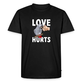 Graupapagei Perroquet gris d’Afrique Papagei - T-shirt Premium bio Homme - noir - Devant - Nico (187cm)