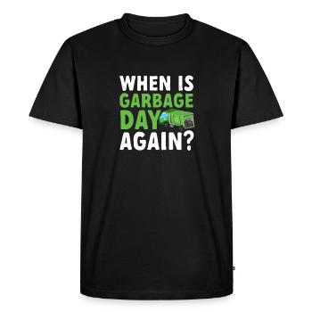 Camions à ordures, journée des ordures, collecte des ordures - T-shirt Premium bio Homme - noir - Devant - Nico (187cm)