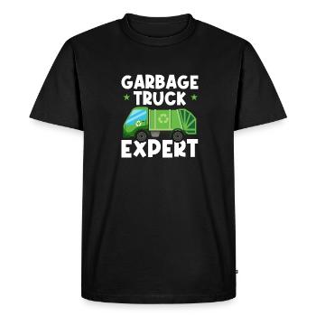 Camions à ordures, journée des ordures, collecte des ordures - T-shirt Premium bio Homme - noir - Devant - Nico (187cm)