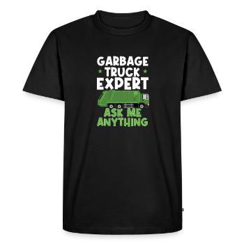 Camions à ordures, journée des ordures, collecte des ordures - T-shirt Premium bio Homme - noir - Devant - Nico (187cm)