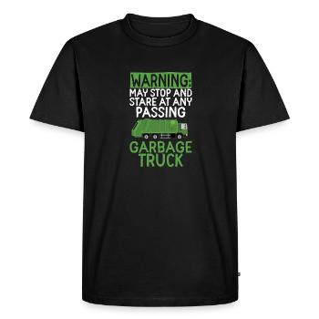 Camions à ordures, journée des ordures, collecte des ordures - T-shirt Premium bio Homme - noir - Devant - Nico (187cm)