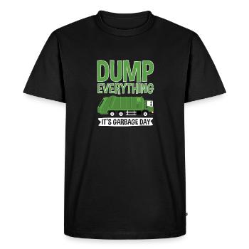 Camions à ordures, journée des ordures, collecte des ordures - T-shirt Premium bio Homme - noir - Devant - Nico (187cm)