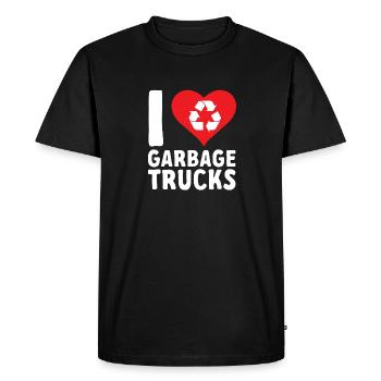 Camions à ordures, journée des ordures, collecte des ordures - T-shirt Premium bio Homme - noir - Devant - Nico (187cm)