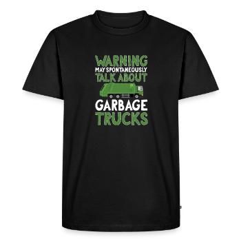 Camions à ordures, journée des ordures, collecte des ordures - T-shirt Premium bio Homme - noir - Devant - Nico (187cm)