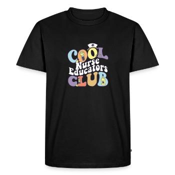 Cool Nurse Educators Club Infirmière autorisée - T-shirt Premium bio Homme - noir - Devant - Nico (187cm)