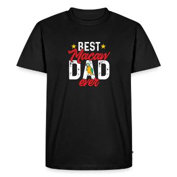 Ara à poitrine jaune, perroquet, bleu et ara, jaune - T-shirt Premium bio Homme - noir - Devant - Nico (187cm)