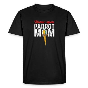 Ara à poitrine jaune Perroquet bleu et ara jaune - T-shirt Premium bio Homme - noir - Devant - Nico (187cm)