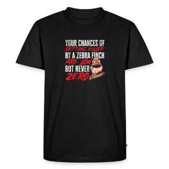 Zebra Finches Bird Zebra Finch - Men's Premium Organic T-Shirt - black - Front - Nico (187cm)
