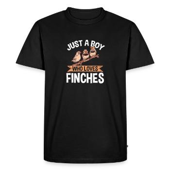 Zebra Finches Bird Zebra Finch - Men's Premium Organic T-Shirt - black - Front - Nico (187cm)