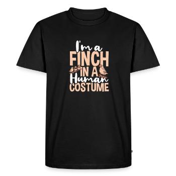 Zebra Finches Bird Zebra Finch - Men's Premium Organic T-Shirt - black - Front - Nico (187cm)