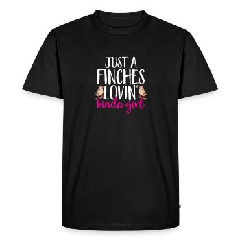 Zebra Finches Bird Zebra Finch - Men's Premium Organic T-Shirt - black - Front - Nico (187cm)