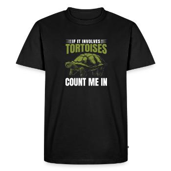 Tortue reptile drôle si elle implique des tortues - T-shirt Premium bio Homme - noir - Devant - Nico (187cm)