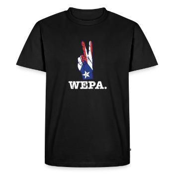 Proud Puerto Rican Latino Pride Latina Wepa - Men's Premium Organic T-Shirt - black - Front - Nico (187cm)