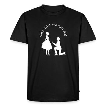 Mariage Mariage Love You Cadeau de Saint-Valentin - T-shirt Premium bio Homme - noir - Devant - Nico (187cm)