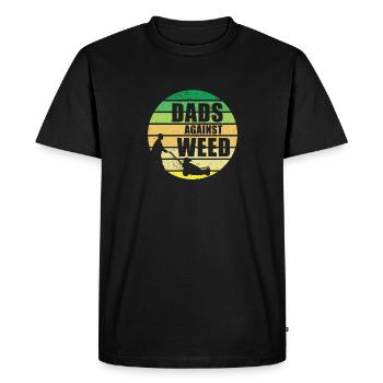 Pappas contre les mauvaises herbes Rétro Plante Papa Jardinier Pelouse - T-shirt Premium bio Homme - noir - Devant - Nico (187cm)