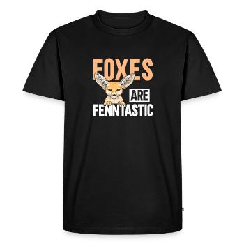 Fennek Renard Fennec Renard Renard du désert - T-shirt Premium bio Homme - noir - Devant - Nico (187cm)