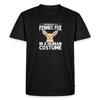 Fennek Fox Fennec Fox Desert Fox - Men's Premium Organic T-Shirt - black - Front - Nico (187cm)