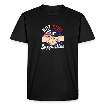 Pas Kiwi mais un voyageur de campagne de soutien Nouveau - T-shirt Premium bio Homme - noir - Devant - Nico (187cm)