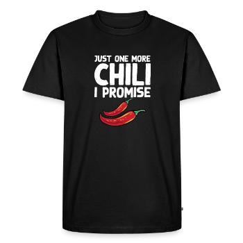 Nourriture épicée Poivrons rouges drôle juste un chili de plus I - T-shirt Premium bio Homme - noir - Devant - Nico (187cm)