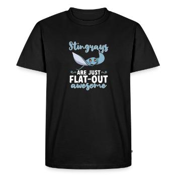 Stingrays, manta rays, ocean rays, rays - Men's Premium Organic T-Shirt - black - Front - Nico (187cm)