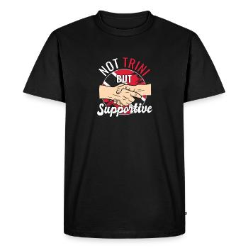 Pas Trini mais un voyageur de campagne solidaire - T-shirt Premium bio Homme - noir - Devant - Nico (187cm)