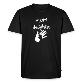 Mère fille célébrant la fête des mères Idée cadeau maman - T-shirt Premium bio Homme - noir - Devant - Nico (187cm)