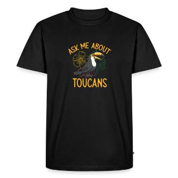 Toucan Bird Rainforest - Men's Premium Organic T-Shirt - black - Front - Nico (187cm)