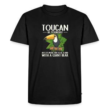 Toucan Bird Rainforest - Men's Premium Organic T-Shirt - black - Front - Nico (187cm)