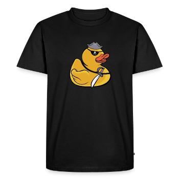 Pirate Rubber Duck Kids Cute Yellow Bath Duckie Du - Men's Premium Organic T-Shirt - black - Front - Nico (187cm)