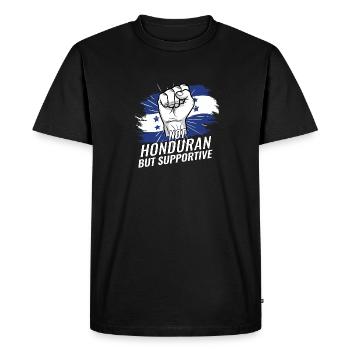 Pas hondurien mais favorable au Honduras - T-shirt Premium bio Homme - noir - Devant - Nico (187cm)