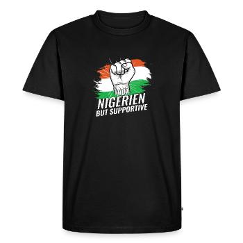 Pas le Nigeria, mais le Niger qui soutient le pays du drapeau du Niger - T-shirt Premium bio Homme - noir - Devant - Nico (187cm)