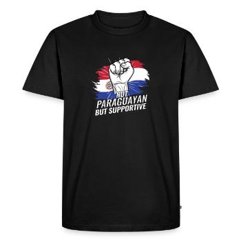 Pas le drapeau paraguayen mais le drapeau du Paraguay - T-shirt Premium bio Homme - noir - Devant - Nico (187cm)