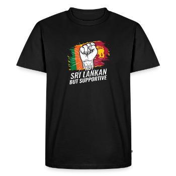 Not Sri Lankan But Supportive Sri Lanka Flag - Men's Premium Organic T-Shirt - black - Front - Nico (187cm)