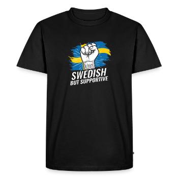 Pas suédois mais favorable à la Suède Pays du drapeau - T-shirt Premium bio Homme - noir - Devant - Nico (187cm)