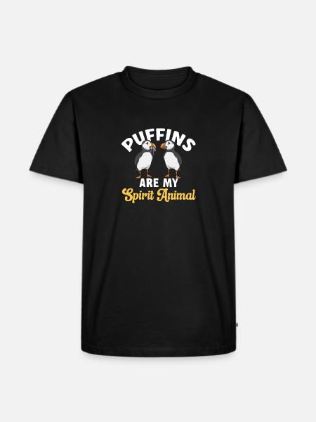 macareux macareux moines oiseaux Lunde - T-shirt Premium bio Homme - noir