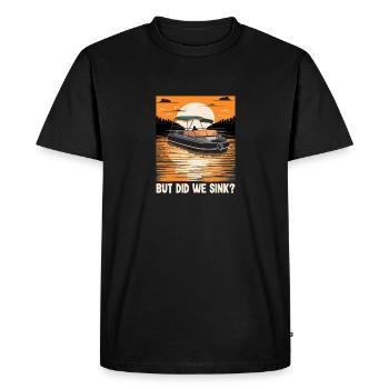 Mais avons-nous coulé drôle de capitaine de bateau à moteur - T-shirt Premium bio Homme - noir - Devant - Nico (187cm)