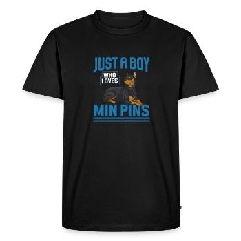 Miniature Pinscher Rehpinscher Min Pin Dog - Men's Premium Organic T-Shirt - black - Front - Nico (187cm)