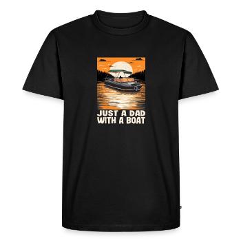 Juste un papa avec un ponton de bateau King Lake Life - T-shirt Premium bio Homme - noir - Devant - Nico (187cm)