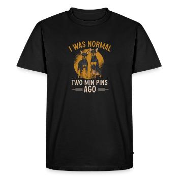 Miniature Pinscher Rehpinscher Min Pin Dog - Men's Premium Organic T-Shirt - black - Front - Nico (187cm)