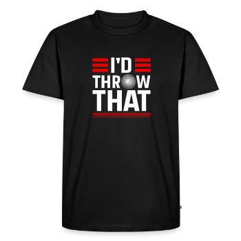 Lancer du poids Athlétisme - T-shirt Premium bio Homme - noir - Devant - Nico (187cm)